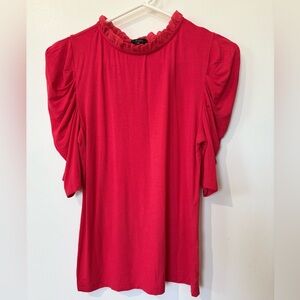 🎉4/30$🎉 Storm Red Puff Sleeve Blouse - Size Small